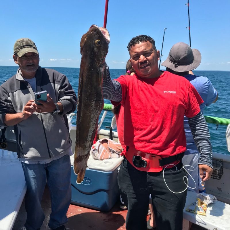 Raja Petra Kamarudin et al. standing next to a person holding a fish