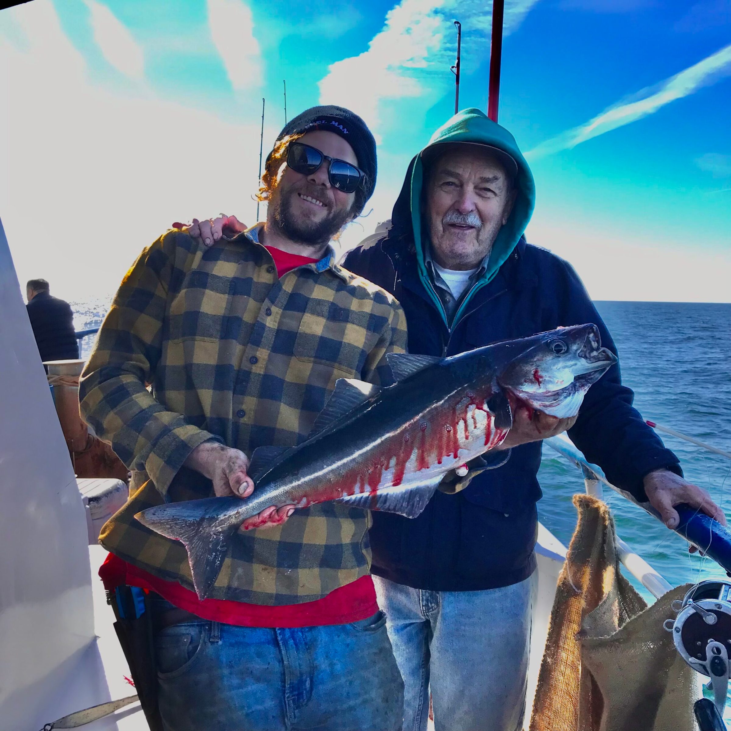 Tom Fears holding a fish