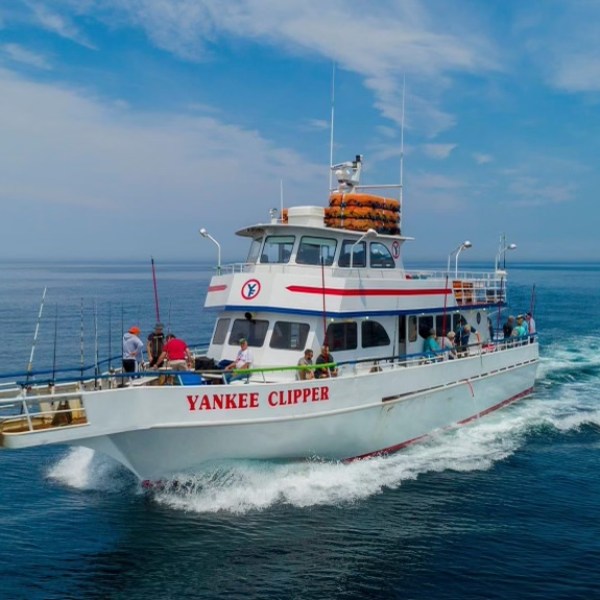 a small boat in a large body of water