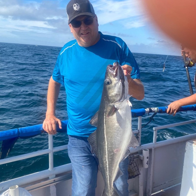 a person holding a fish in the water