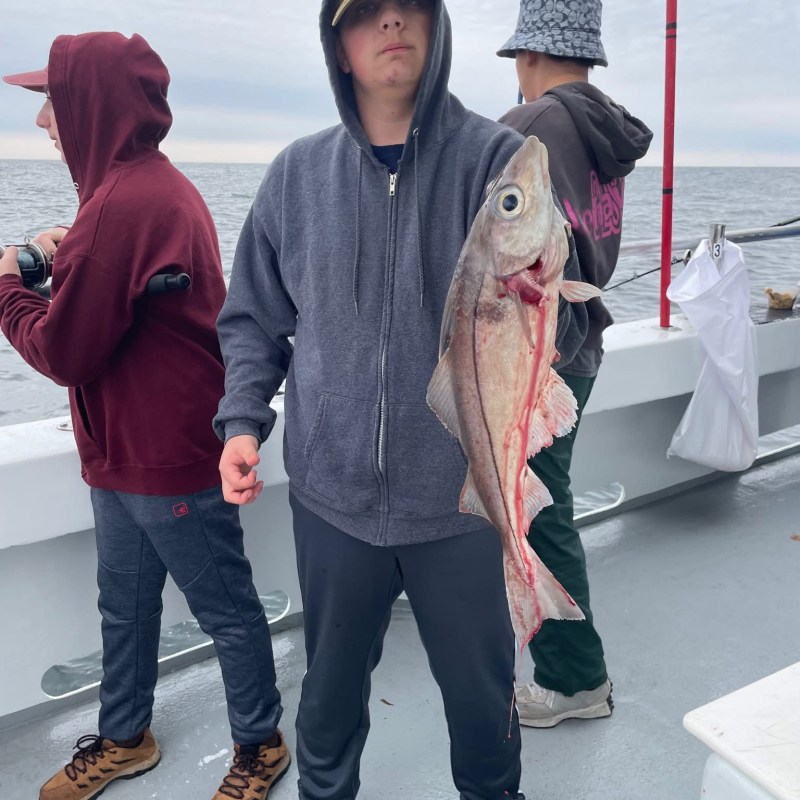 a person holding a fish